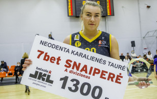 U. Bukauskaitė laimėjo A diviziono „7bet snaiperės“ konkursą
