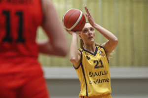 „Adma“ Moterų lygos momentas: Morgan Lenahan ir Enrika Matiukaitė (Šiaulių „Šiauliai-Vilmers“)