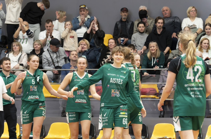 Lietuviškas finalas: „Aistės-LSMU“ kausis dėl „BioSil-Baltijos“ B div. trofėjaus