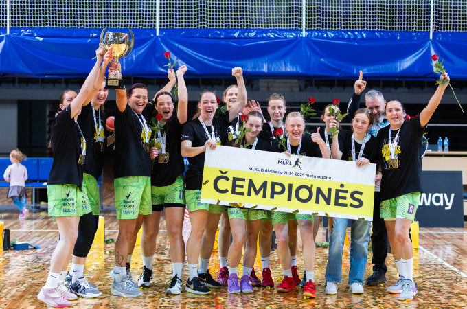 Pratęsimo dramoje triumfavęs „Alytus-GUT.LT“ trečiąkart iškovojo B div. čempionių trofėjų